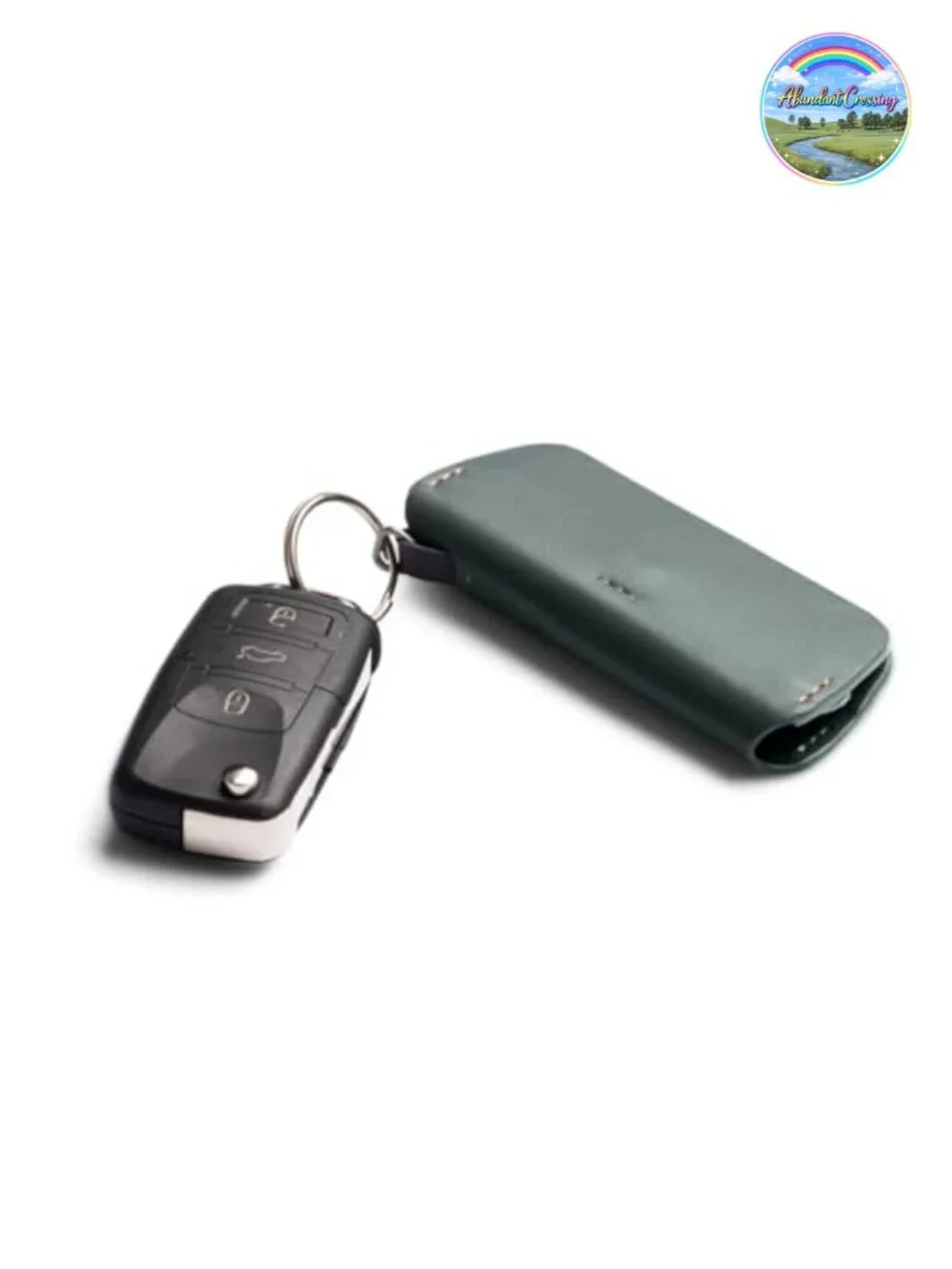 Genuine Leather Key Case Holder for 4-8 Keys with Car Key D Ring